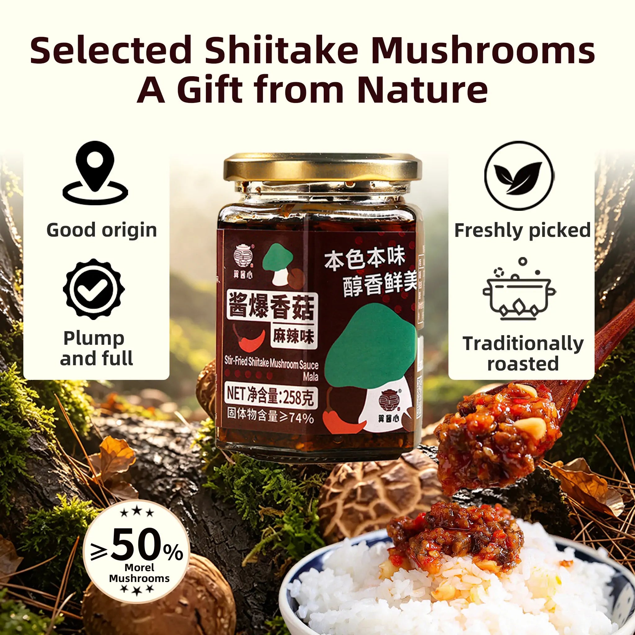Spicy Mala Shiitake Mushroom Sauce