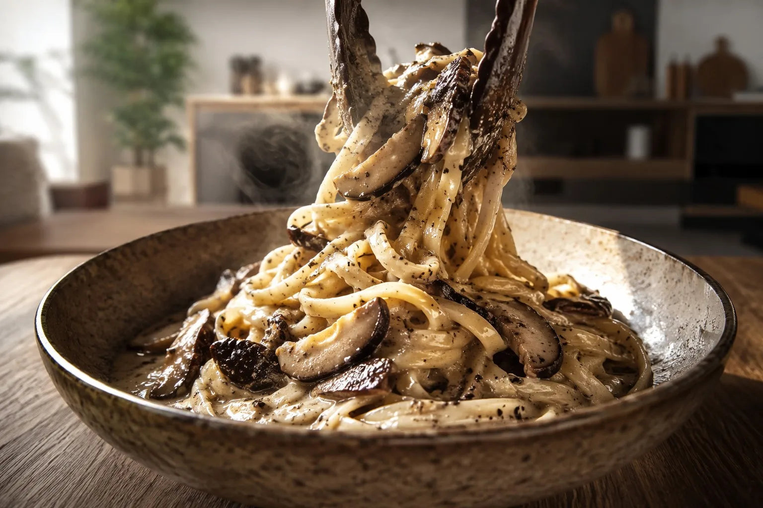 YeeFoods Premium Black Truffle Mushroom Sauce with Pasta - Umami Gourmet Condiment