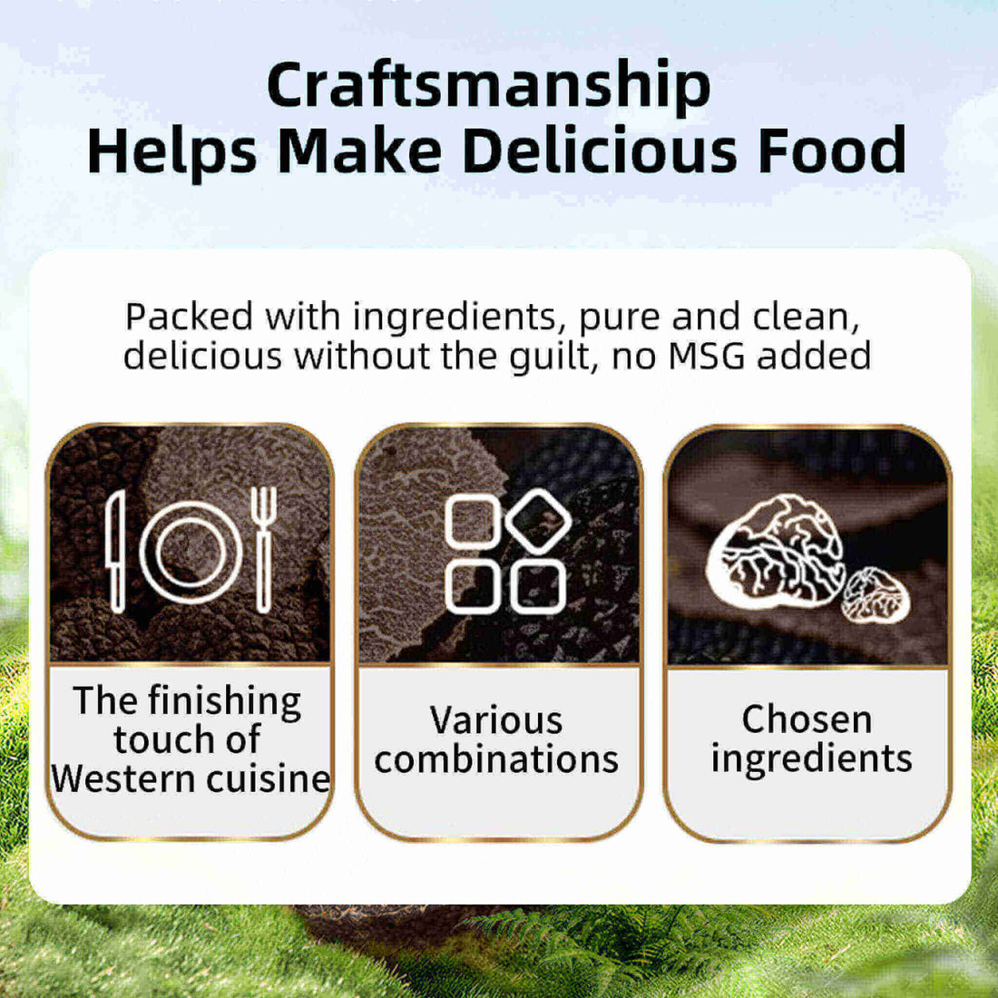 Black truffle sauce premium glass jar packaging